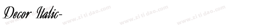 Decor Italic字体转换